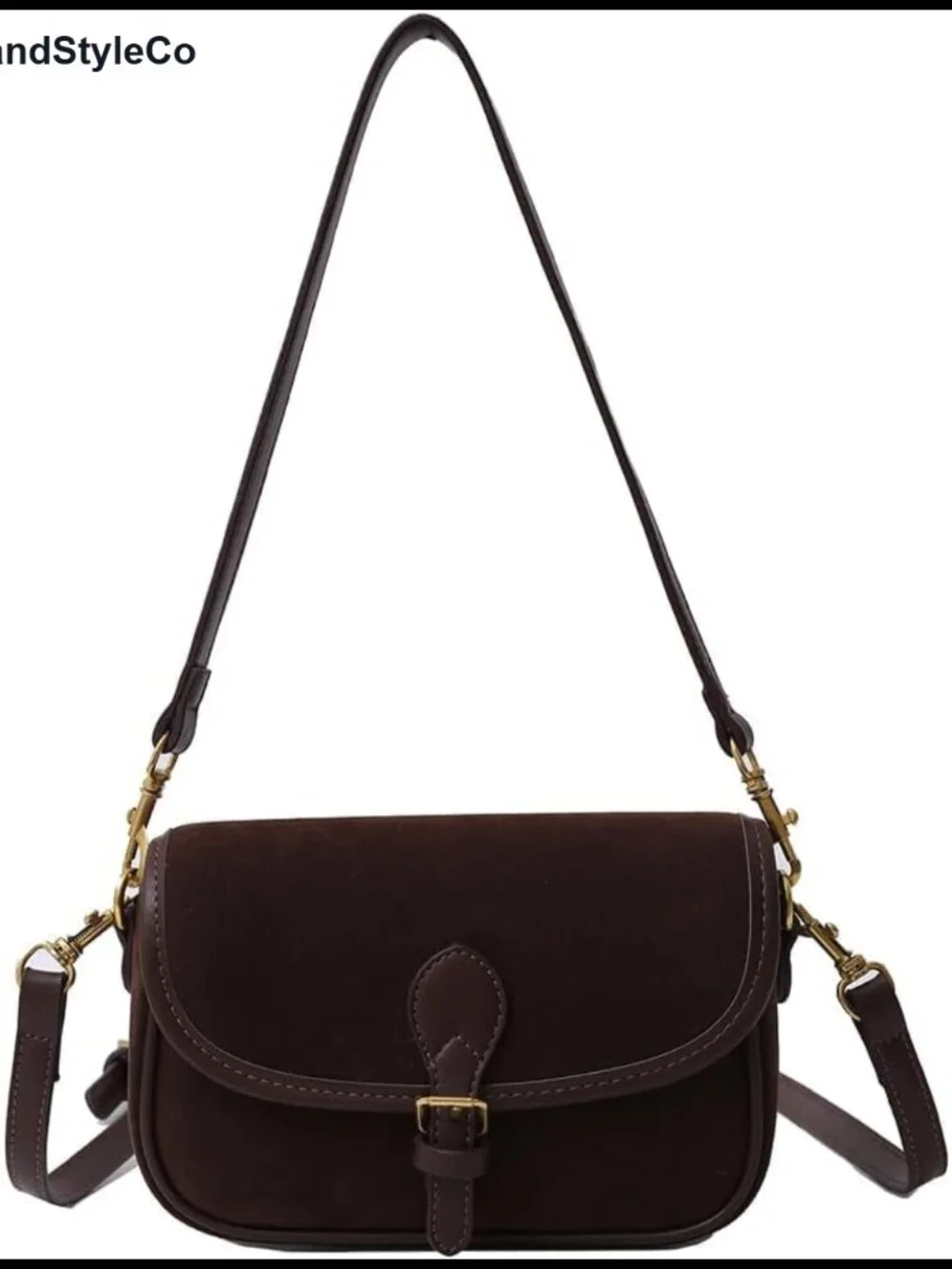 Faux Suede Satchel Crossbody Bag for Women, Wear-Resistant, Adjustable Strap